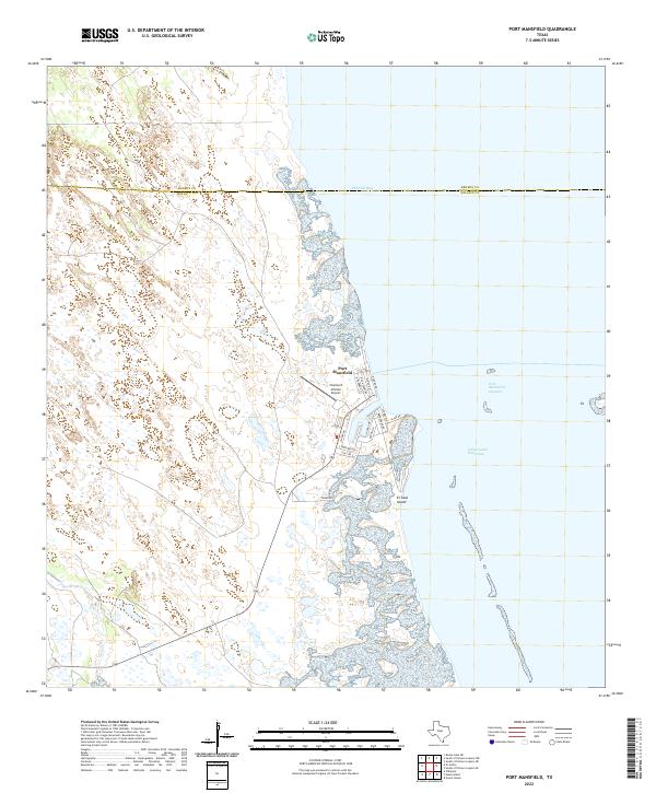 US Topo 7.5-minute map for Port Mansfield TX