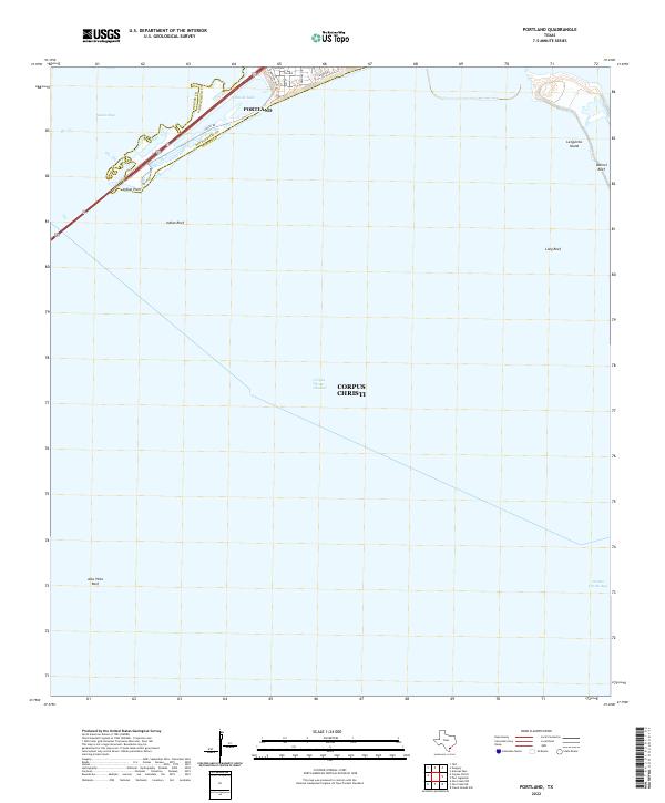 US Topo 7.5-minute map for Portland TX