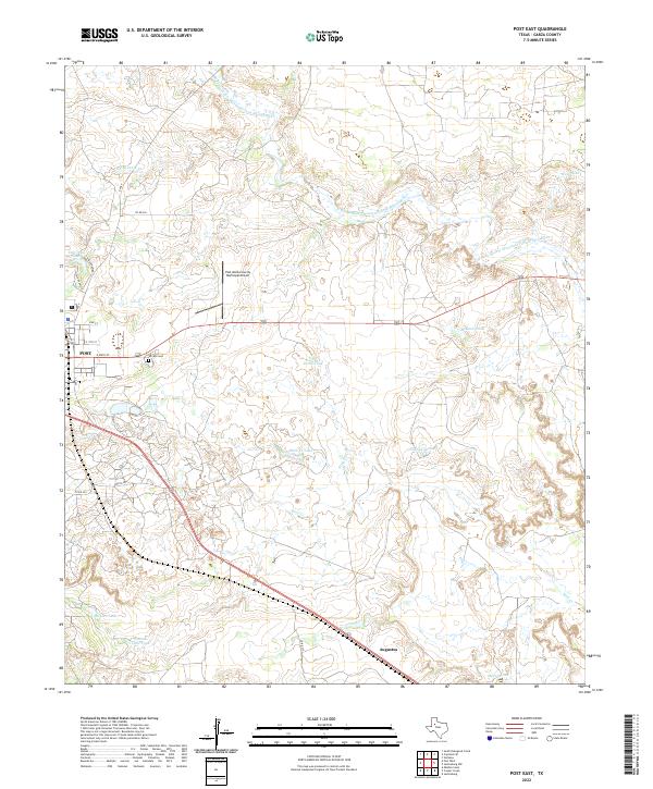 US Topo 7.5-minute map for Post East TX