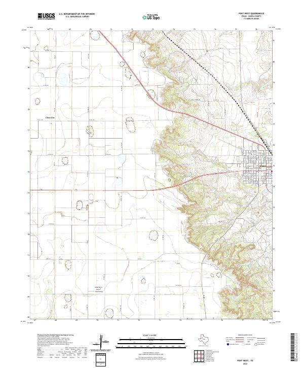 US Topo 7.5-minute map for Post West TX