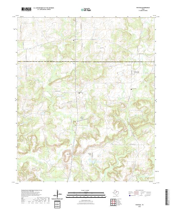 US Topo 7.5-minute map for Postoak TX