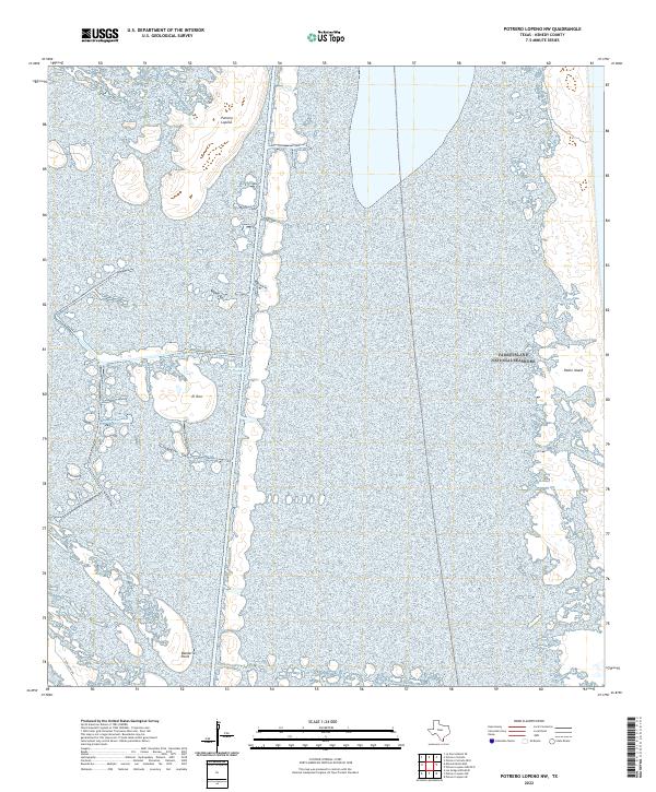 US Topo 7.5-minute map for Potrero Lopeno NW TX