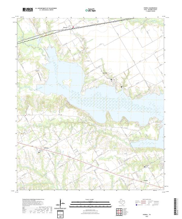 US Topo 7.5-minute map for Powell TX