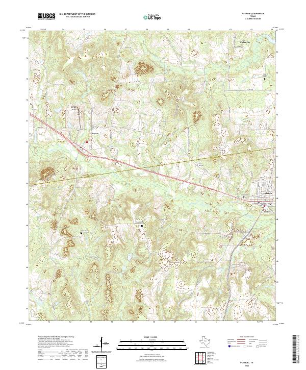 US Topo 7.5-minute map for Poynor TX