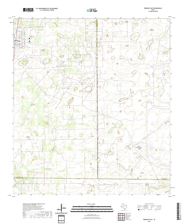 US Topo 7.5-minute map for Premont East TX