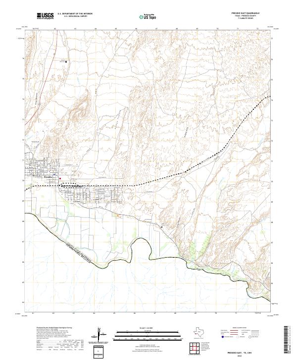 US Topo 7.5-minute map for Presidio East TXCHH