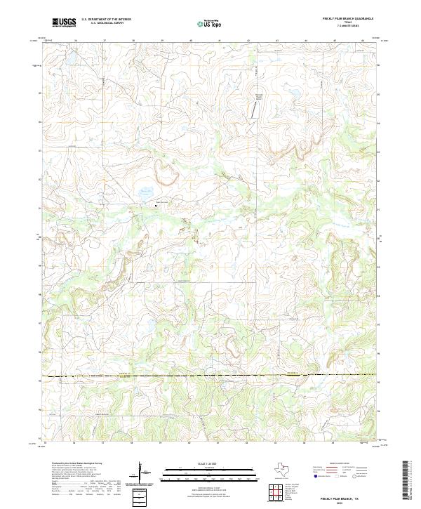 US Topo 7.5-minute map for Prickly Pear Branch TX