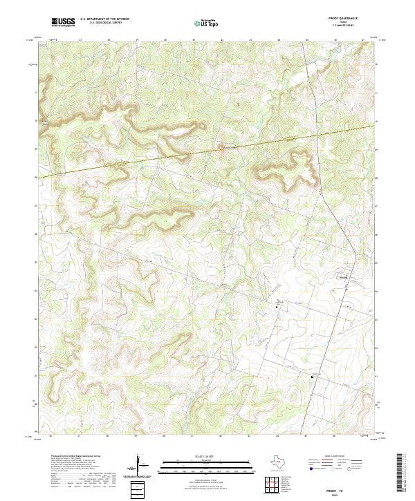 US Topo 7.5-minute map for Priddy TX