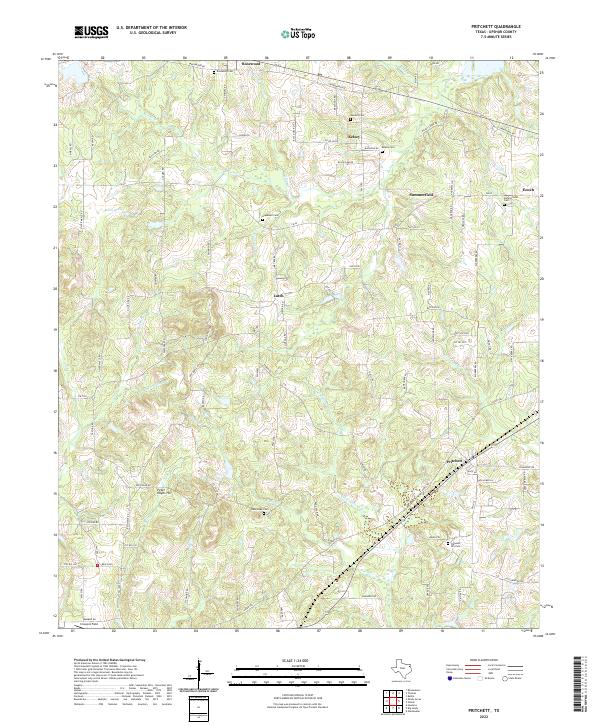 US Topo 7.5-minute map for Pritchett TX