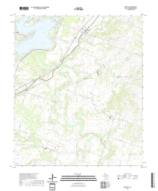 US Topo 7.5-minute map for Proctor TX – American Map Store
