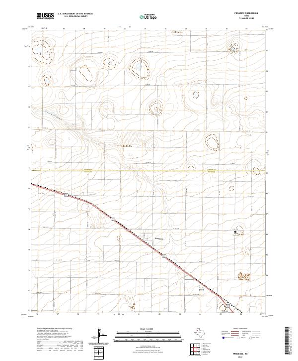 US Topo 7.5-minute map for Progress TX