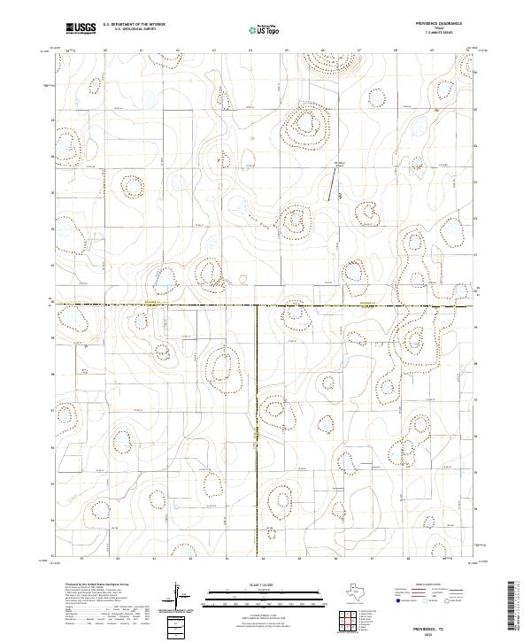 US Topo 7.5-minute map for Providence TX