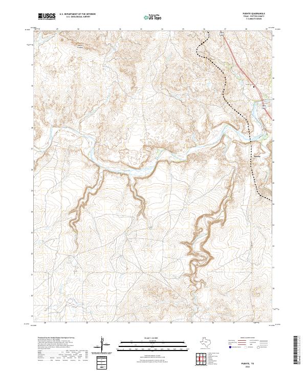 US Topo 7.5-minute map for Puente TX