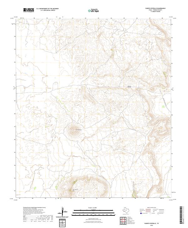 US Topo 7.5-minute map for Puerto Potrillo TX
