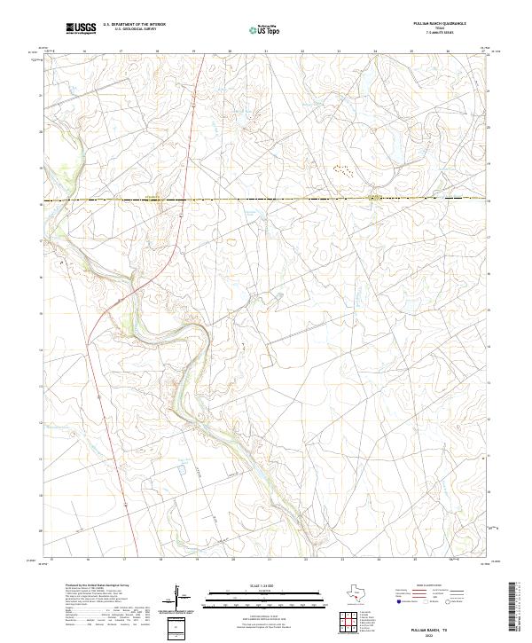 US Topo 7.5-minute map for Pulliam Ranch TX