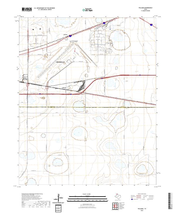 US Topo 7.5-minute map for Pullman TX
