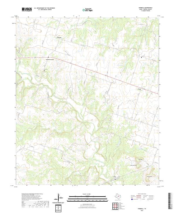 US Topo 7.5-minute map for Purmela TX
