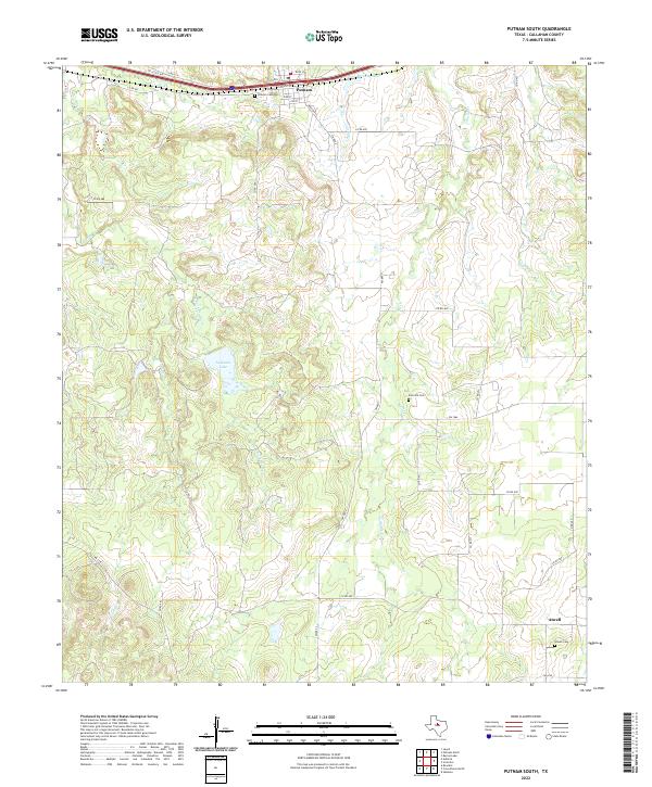US Topo 7.5-minute map for Putnam South TX