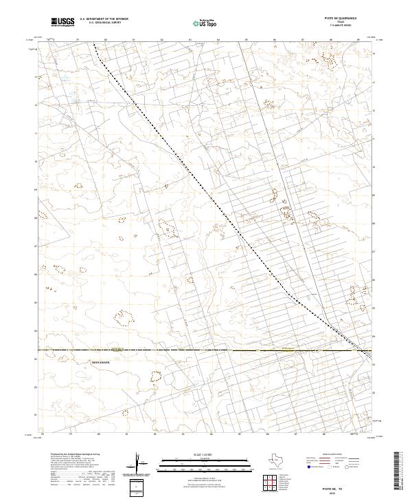 US Topo 7.5-minute map for Pyote NE TX