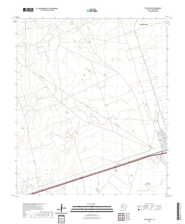 US Topo 7.5-minute map for Pyote West TX