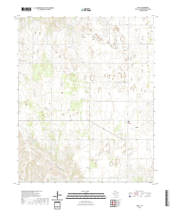 US Topo 7.5-minute map for Quail TX