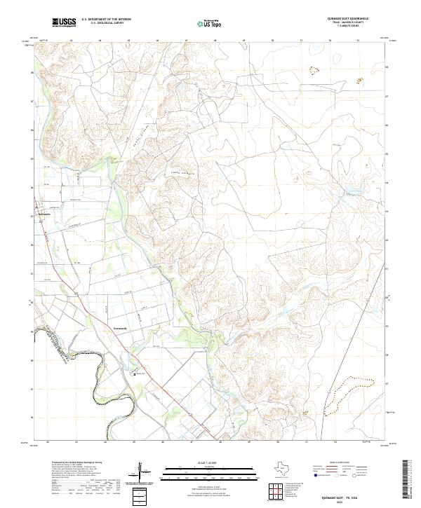 US Topo 7.5-minute map for Quemado East TXCOA