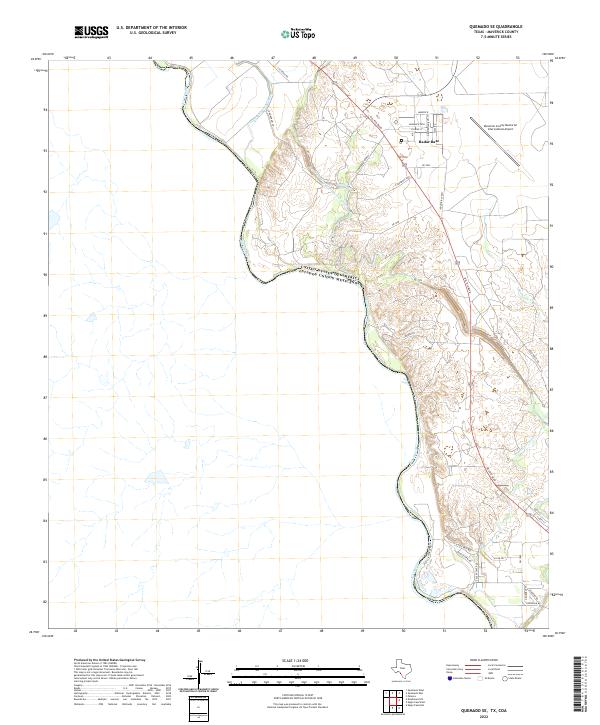 US Topo 7.5-minute map for Quemado SE TXCOA