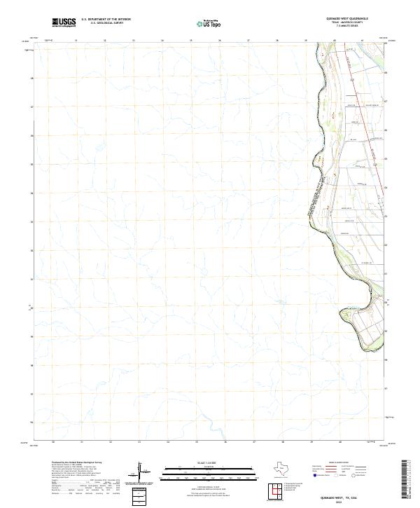 US Topo 7.5-minute map for Quemado West TXCOA