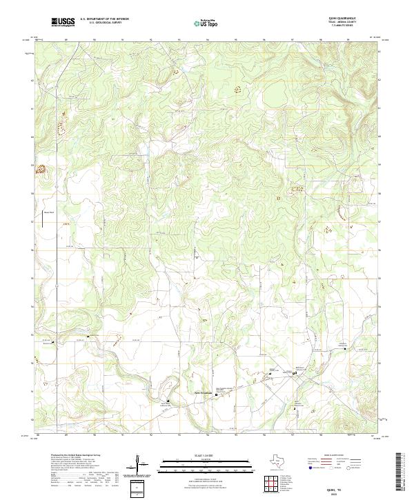 US Topo 7.5-minute map for Quihi TX