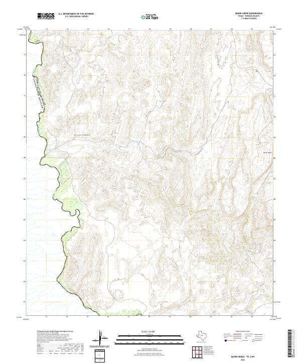 US Topo 7.5-minute map for Quinn Creek TXCHH