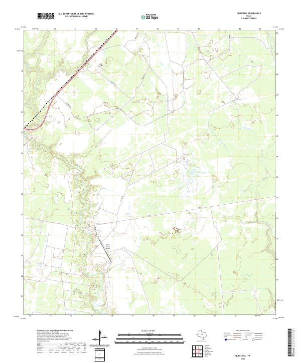 US Topo 7.5-minute map for Quintana TX
