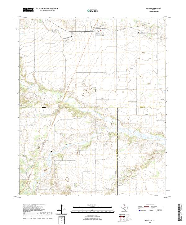 US Topo 7.5-minute map for Quitaque TX