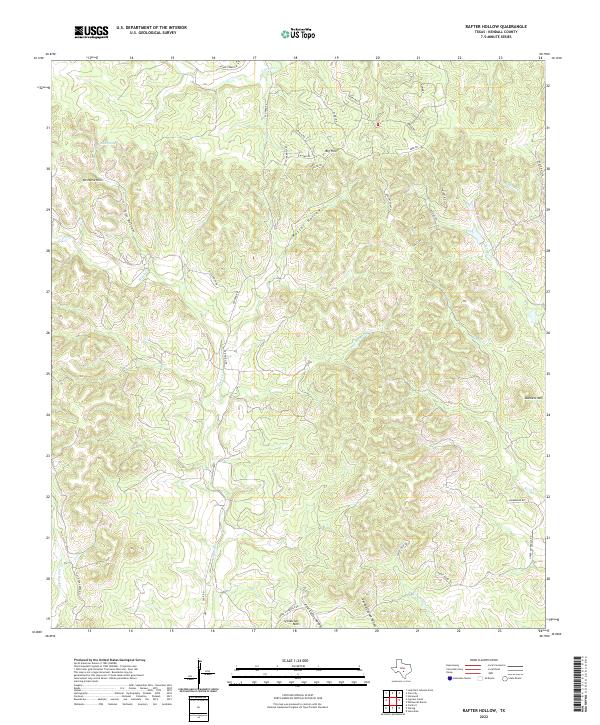 US Topo 7.5-minute map for Rafter Hollow TX