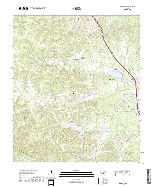 US Topo 7.5-minute map for Ranger Creek TX
