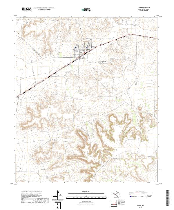 US Topo 7.5-minute map for Rankin TX