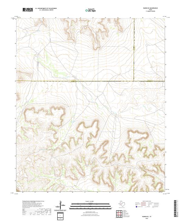 US Topo 7.5-minute map for Rankin SE TX
