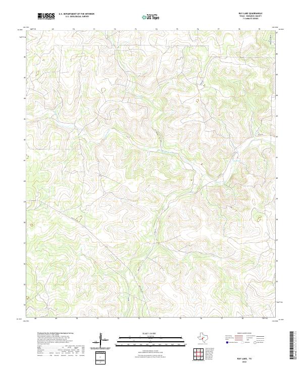 US Topo 7.5-minute map for Ray Lake TX