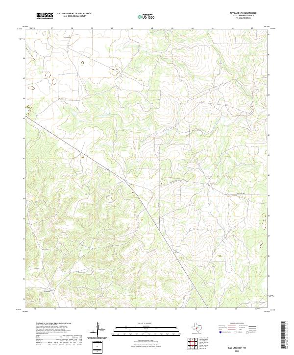 US Topo 7.5-minute map for Ray Lake NW TX