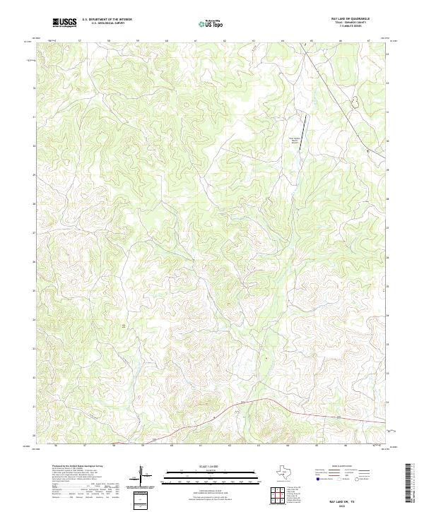 US Topo 7.5-minute map for Ray Lake SW TX