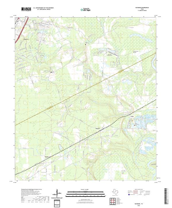 US Topo 7.5-minute map for Rayburn TX