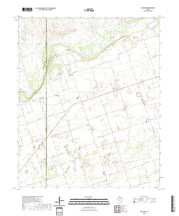 US Topo 7.5-minute map for Rayland TX