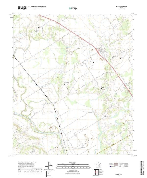 US Topo 7.5-minute map for Reagan TX