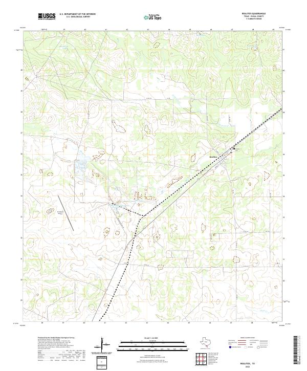 US Topo 7.5-minute map for Realitos TX
