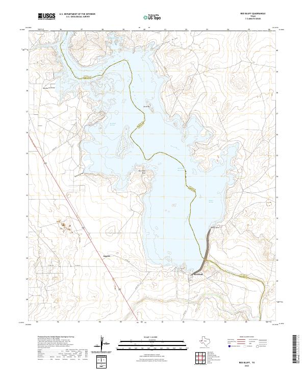 US Topo 7.5-minute map for Red Bluff TX