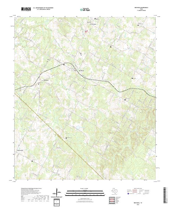 US Topo 7.5-minute map for Red Rock TX