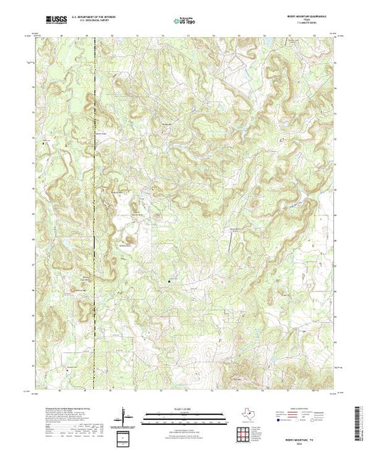Map Bn Reddy US Topo 7.5-minute map for Reddy Mountain TX – American Map Store