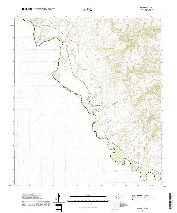 US Topo 7.5-minute map for Redford TXCHH