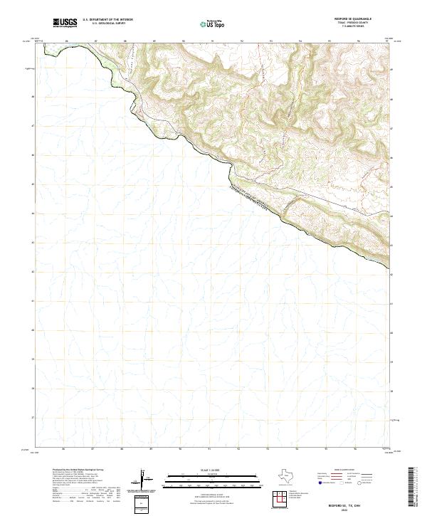 US Topo 7.5-minute map for Redford SE TXCHH