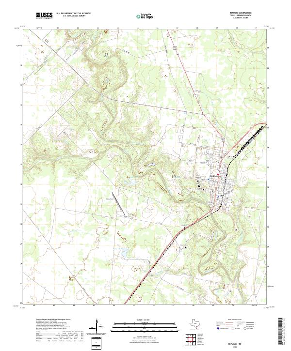 US Topo 7.5-minute map for Refugio TX