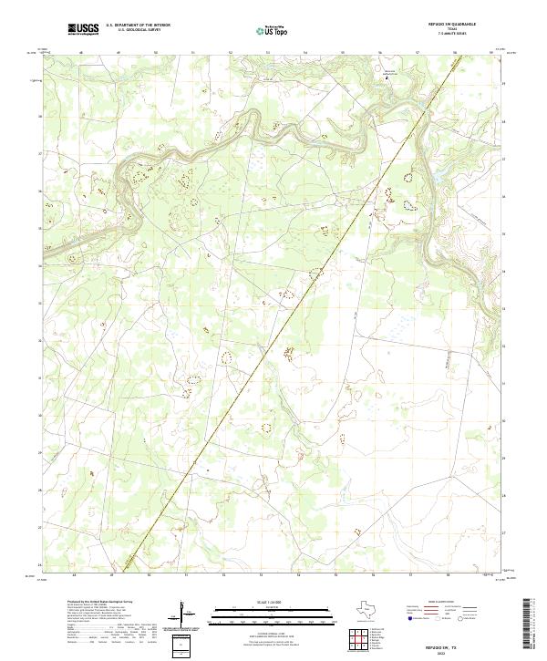 US Topo 7.5-minute map for Refugio SW TX